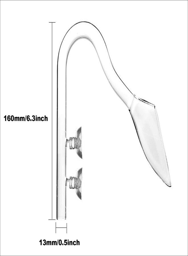 Caylingdee Glass Lily Pipe Inflow Outflow Set Aquatic Violet Inflow Pipe for Aquarium Planted Tank Aquascaping 13mm for 12/16mm(1/2" ID) Tubing - Image 3